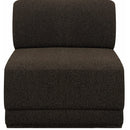  Manufacturer Color_Brown -- Ollie Brown Boucle Fabric Upholstered Modular Armless Chair IMAGE 4