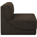  Manufacturer Color_Brown -- Ollie Brown Boucle Fabric Upholstered Modular Armless Chair IMAGE 5