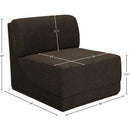  Manufacturer Color_Brown -- Ollie Brown Boucle Fabric Upholstered Modular Armless Chair IMAGE 8