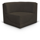  Manufacturer Color_Brown -- Ollie Brown Boucle Fabric Upholstered Modular Corner Chair IMAGE 1