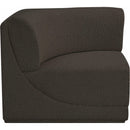  Manufacturer Color_Brown -- Ollie Brown Boucle Fabric Upholstered Modular Corner Chair IMAGE 5
