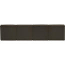  Manufacturer Color_Brown -- Ollie 120" Brown Boucle Fabric Upholstered 4 pc Armless Modular Sofa IMAGE 3
