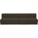 Meridian Ollie Brown Boucle Fabric Modular Sofa IMAGE 5