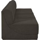  Manufacturer Color_Brown -- Ollie 120" Brown Boucle Fabric Upholstered 4 pc Armless Modular Sofa IMAGE 6
