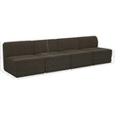 Manufacturer Color_Brown -- Ollie 120" Brown Boucle Fabric Upholstered 4 pc Armless Modular Sofa IMAGE 8