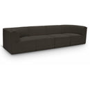  Manufacturer Color_Brown -- Ollie 128" Brown Boucle Fabric Upholstered 4 pc Modular Sofa IMAGE 1