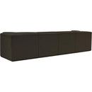  Manufacturer Color_Brown -- Ollie 128" Brown Boucle Fabric Upholstered 4 pc Modular Sofa IMAGE 4