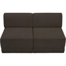Meridian Ollie Brown Boucle Fabric Modular Sofa IMAGE 5