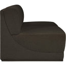  Manufacturer Color_Brown -- Ollie 60" Brown Boucle Fabric Upholstered 2 pc Armless Modular Loveseat IMAGE 6
