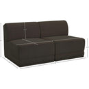  Manufacturer Color_Brown -- Ollie 60" Brown Boucle Fabric Upholstered 2 pc Armless Modular Loveseat IMAGE 8
