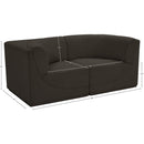  Meridian Ollie 68" Brown Boucle Fabric Upholstered 2 pc Modular Loveseat IMAGE 10