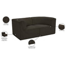  Manufacturer Color_Brown -- Ollie 68" Brown Boucle Fabric Upholstered 2 pc Modular Loveseat IMAGE 11