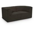  Manufacturer Color_Brown -- Ollie 68" Brown Boucle Fabric Upholstered 2 pc Modular Loveseat IMAGE 1