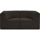 Meridian Ollie Brown Boucle Fabric Modular Sofa IMAGE 5