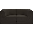  Manufacturer Color_Brown -- Ollie 68" Brown Boucle Fabric Upholstered 2 pc Modular Loveseat IMAGE 5