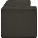 Meridian Ollie Brown Boucle Fabric Modular Sofa IMAGE 7