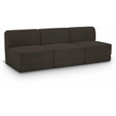 Meridian Ollie Brown Boucle Fabric Modular Sofa IMAGE 1