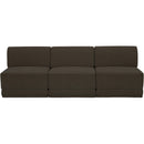 Meridian Ollie Brown Boucle Fabric Modular Sofa IMAGE 4