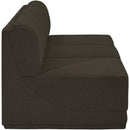  Manufacturer Color_Brown -- Ollie 90" Brown Boucle Fabric Upholstered 3 pc Armless Modular Sofa IMAGE 6