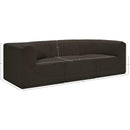  Manufacturer Color_Brown -- Ollie 98" Brown Boucle Fabric Upholstered 3 pc Modular Sofa IMAGE 12