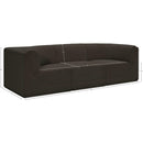  Meridian Ollie 98" Brown Boucle Fabric Upholstered 3 pc Modular Sofa IMAGE 12