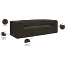  Manufacturer Color_Brown -- Ollie 98" Brown Boucle Fabric Upholstered 3 pc Modular Sofa IMAGE 13