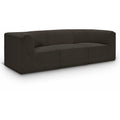  Manufacturer Color_Brown -- Ollie 98" Brown Boucle Fabric Upholstered 3 pc Modular Sofa IMAGE 1