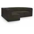  Manufacturer Color_Brown -- Ollie 98" Brown Boucle Fabric Upholstered 4 pc Modular Sectional IMAGE 1