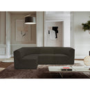  Manufacturer Color_Brown -- Ollie 98" Brown Boucle Fabric Upholstered 4 pc Modular Sectional IMAGE 2