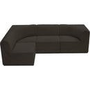  Manufacturer Color_Brown -- Ollie 98" Brown Boucle Fabric Upholstered 4 pc Modular Sectional IMAGE 5