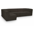  Manufacturer Color_Brown -- Ollie 128" Brown Boucle Fabric Upholstered 5 pc Modular Sectional IMAGE 1