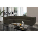  Manufacturer Color_Brown -- Ollie 128" Brown Boucle Fabric Upholstered 5 pc Modular Sectional IMAGE 2