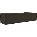  Manufacturer Color_Brown -- Ollie 128" Brown Boucle Fabric Upholstered 5 pc Modular Sectional IMAGE 4