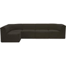  Manufacturer Color_Brown -- Ollie 128" Brown Boucle Fabric Upholstered 5 pc Modular Sectional IMAGE 5
