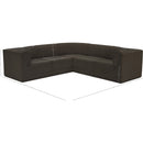  Meridian Ollie 98" Brown Boucle Fabric Upholstered 5 pc Modular Sectional IMAGE 13