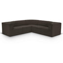 Meridian Ollie Brown Boucle Fabric Modular Sectional IMAGE 1
