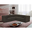  Manufacturer Color_Brown -- Ollie 98" Brown Boucle Fabric Upholstered 5 pc Modular Sectional IMAGE 2