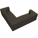  Manufacturer Color_Brown -- Ollie 98" Brown Boucle Fabric Upholstered 5 pc Modular Sectional IMAGE 4