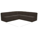  Manufacturer Color_Brown -- Ollie 94" Brown Boucle Fabric Upholstered 5 pc Modular Sectional IMAGE 10