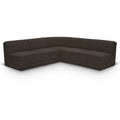  Manufacturer Color_Brown -- Ollie 94" Brown Boucle Fabric Upholstered 5 pc Modular Sectional IMAGE 1