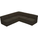 Meridian Ollie Brown Boucle Fabric Modular Sectional IMAGE 5