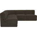  Manufacturer Color_Brown -- Ollie 94" Brown Boucle Fabric Upholstered 5 pc Modular Sectional IMAGE 6