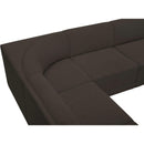 Meridian Ollie Brown Boucle Fabric Modular Sectional IMAGE 8