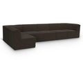  Manufacturer Color_Brown -- Ollie 158" Brown Boucle Fabric Upholstered 6 pc Modular Sectional IMAGE 1