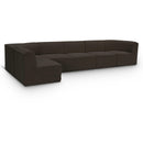 Meridian Ollie Brown Boucle Fabric Modular Sectional IMAGE 1