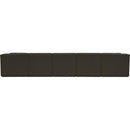 Meridian Ollie Brown Boucle Fabric Modular Sectional IMAGE 3