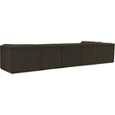  Manufacturer Color_Brown -- Ollie 158" Brown Boucle Fabric Upholstered 6 pc Modular Sectional IMAGE 4