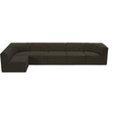  Manufacturer Color_Brown -- Ollie 158" Brown Boucle Fabric Upholstered 6 pc Modular Sectional IMAGE 6