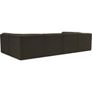  Manufacturer Color_Brown -- Ollie 128" Brown Boucle Fabric Upholstered 6 pc Modular Sectional IMAGE 3
