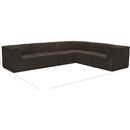  Manufacturer Color_Brown -- Ollie 128" Brown Boucle Fabric Upholstered 6 pc Modular Sectional IMAGE 12